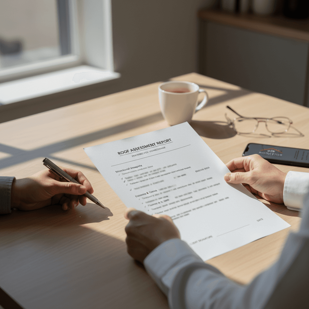 Homeowner reviewing personalized audit report