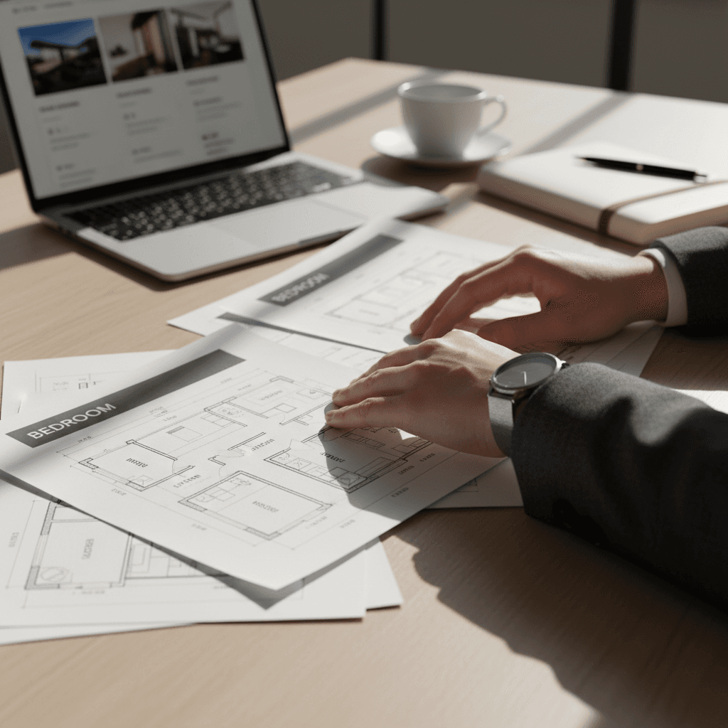 Real estate consultant discussing property strategy with homeowner